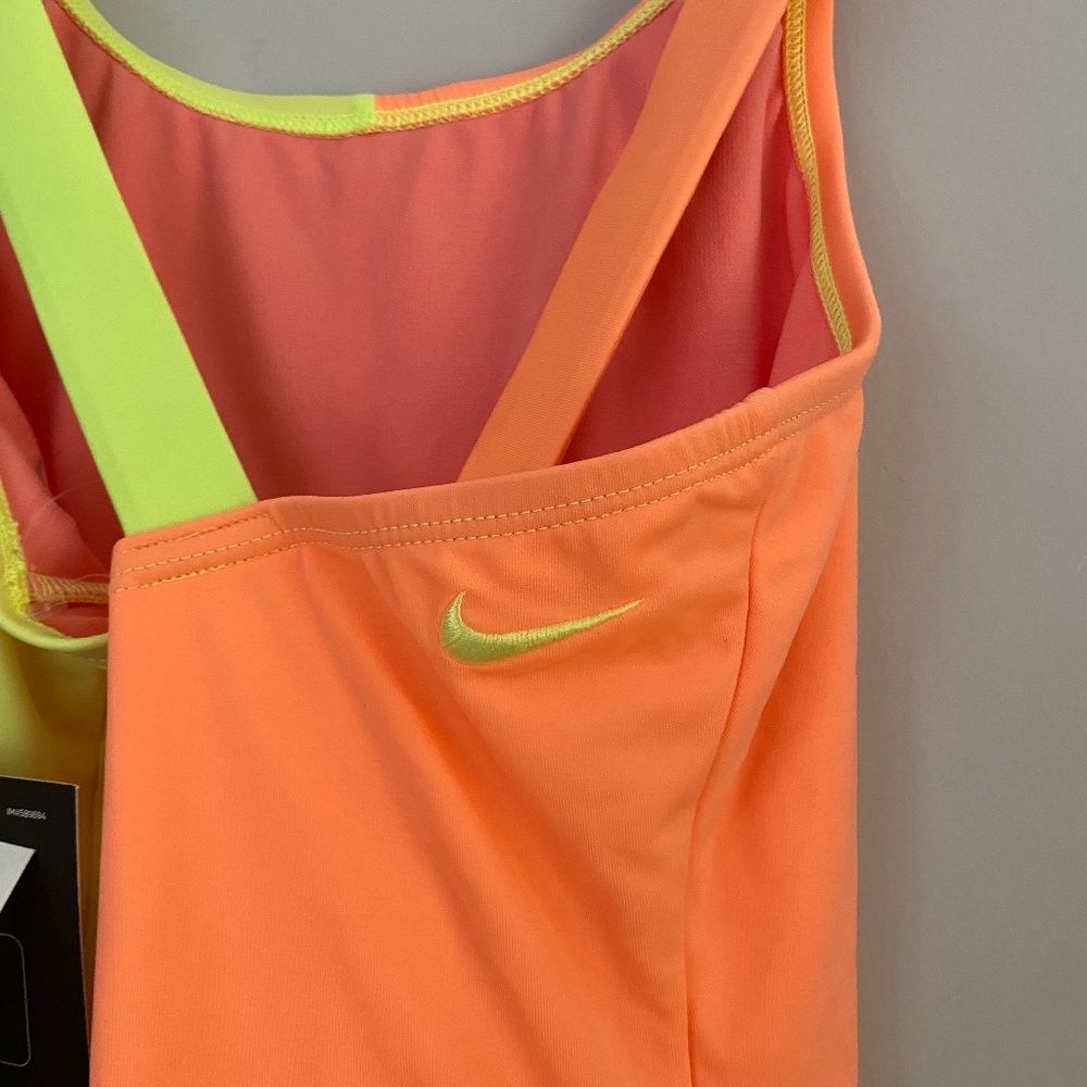BNWT Nike Orange and Yellow One-Piece Swimsuit W/ Cross Back Size Extra Large - Picture 9 of 10